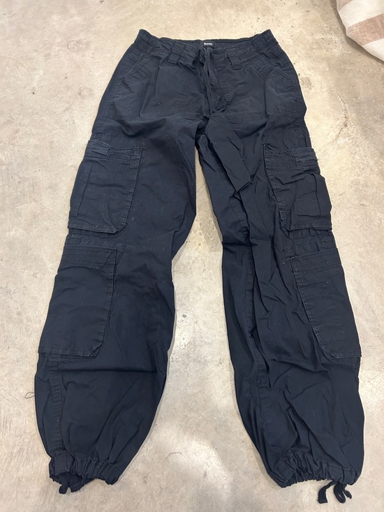 Bluenotes Pants - Bluenotes Black Cargo Jogger Trousers